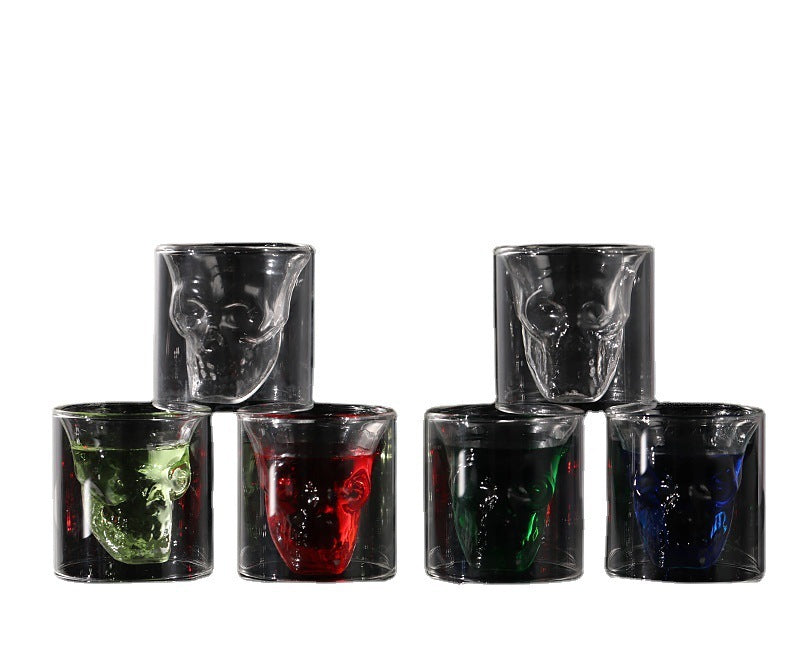 Skull Sipper - Korean-Inspired Double Heat-Resistant Glass Beer Cup